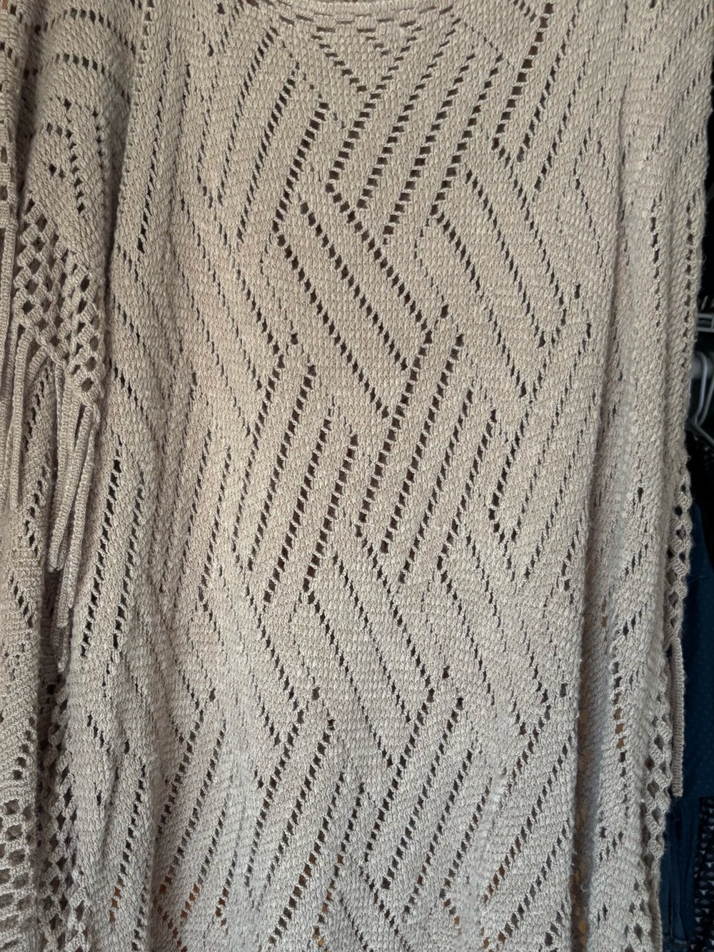 Open-Knit Cream Women’s cover up style Sweater